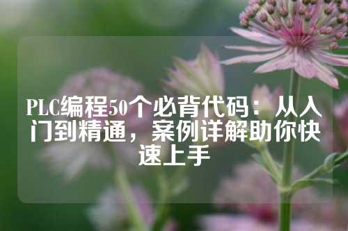 PLC编程50个必背代码：从入门到精通，案例详解助你快速上手