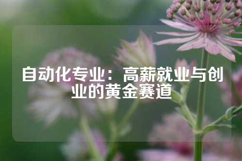 自动化专业：高薪就业与创业的黄金赛道