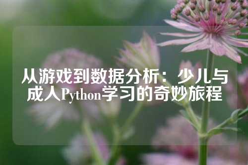 从游戏到数据分析：少儿与成人Python学习的奇妙旅程