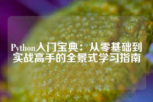 Python入门宝典：从零基础到实战高手的全景式学习指南