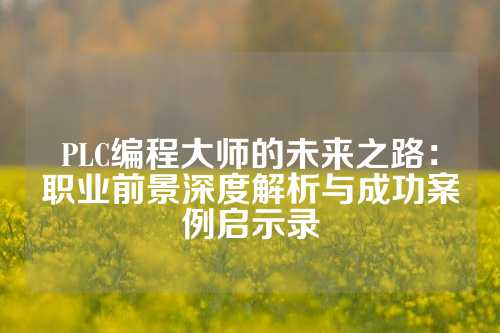 PLC编程大师的未来之路：职业前景深度解析与成功案例启示录