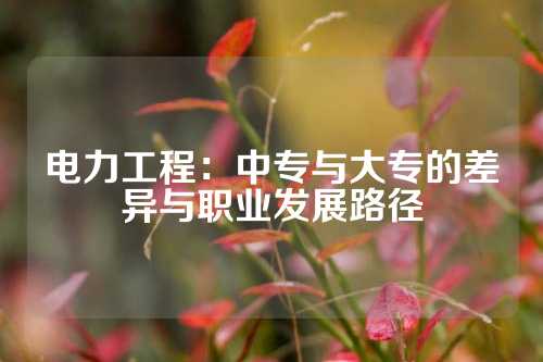 电力工程：中专与大专的差异与职业发展路径