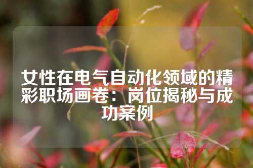 女性在电气自动化领域的精彩职场画卷：岗位揭秘与成功案例