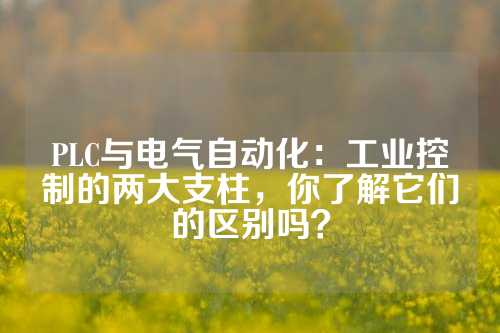 PLC与电气自动化：工业控制的两大支柱，你了解它们的区别吗？