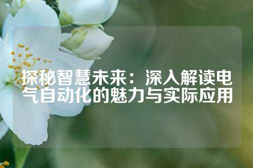 探秘智慧未来：深入解读电气自动化的魅力与实际应用