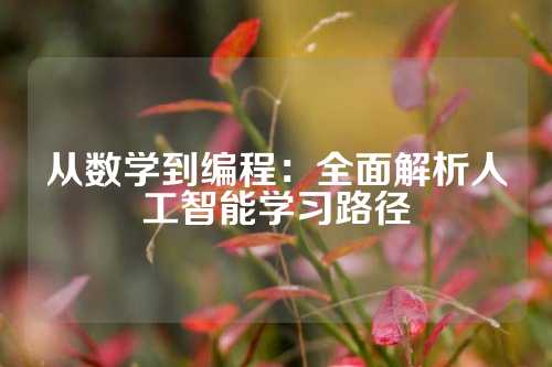 从数学到编程：全面解析人工智能学习路径
