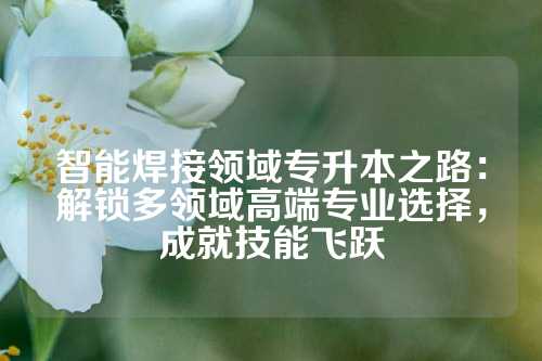 智能焊接领域专升本之路:解锁多领域高端专业选择,成就技能飞跃