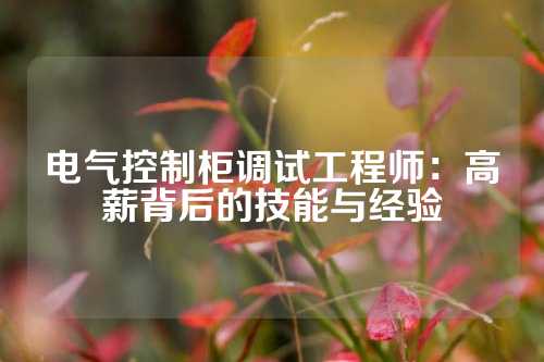 电气控制柜调试工程师：高薪背后的技能与经验