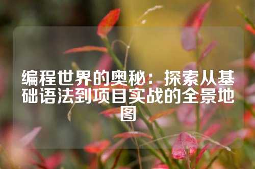 编程世界的奥秘：探索从基础语法到项目实战的全景地图