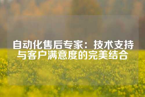 自动化售后专家：技术支持与客户满意度的完美结合
