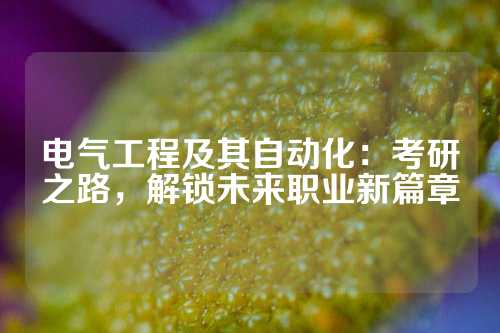 电气工程及其自动化：考研之路，解锁未来职业新篇章