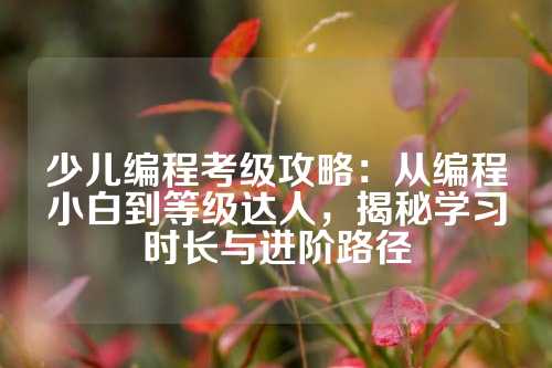 少儿编程考级攻略：从编程小白到等级达人，揭秘学习时长与进阶路径