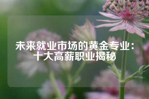 未来就业市场的黄金专业：十大高薪职业揭秘