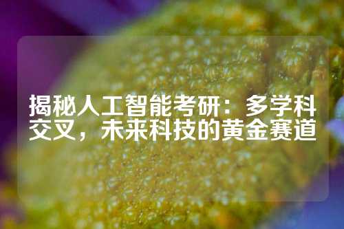 揭秘人工智能考研：多学科交叉，未来科技的黄金赛道