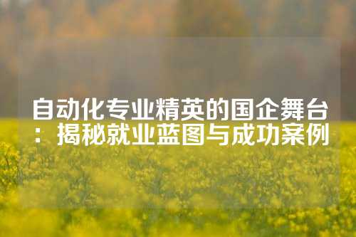 自动化专业精英的国企舞台：揭秘就业蓝图与成功案例