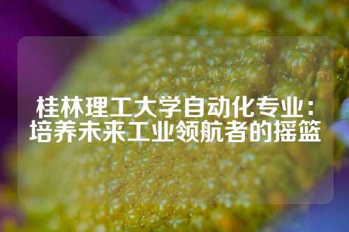 桂林理工大学自动化专业：培养未来工业领航者的摇篮