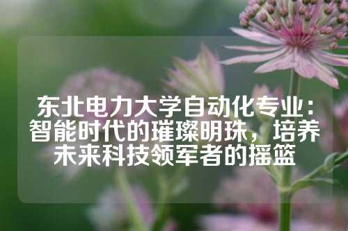 东北电力大学自动化专业：智能时代的璀璨明珠，培养未来科技领军者的摇篮