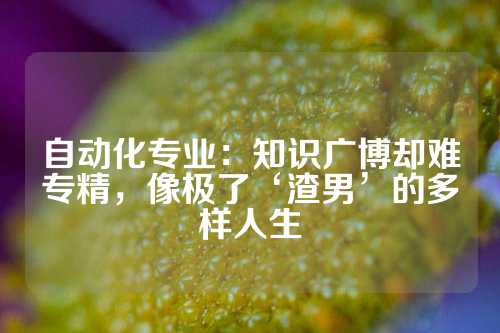 自动化专业：知识广博却难专精，像极了‘渣男’的多样人生