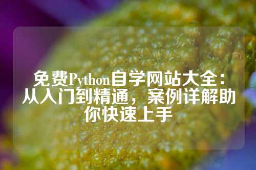 免费Python自学网站大全:从入门到精通,案例详解助你快速上手