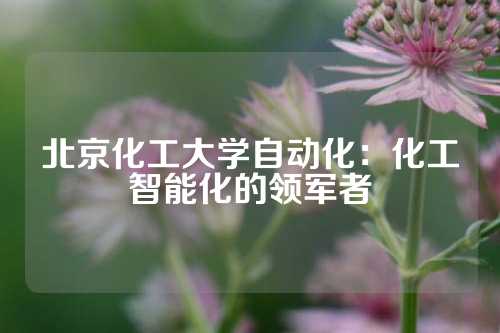 北京化工大学自动化：化工智能化的领军者