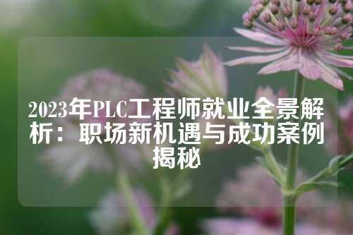 2023年PLC工程师就业全景解析：职场新机遇与成功案例揭秘