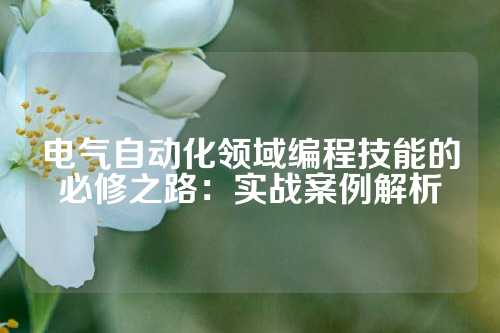 电气自动化领域编程技能的必修之路：实战案例解析