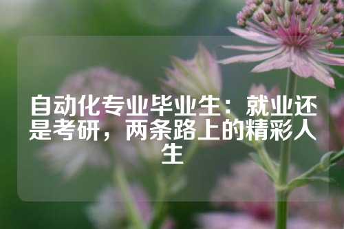 自动化专业毕业生：就业还是考研，两条路上的精彩人生