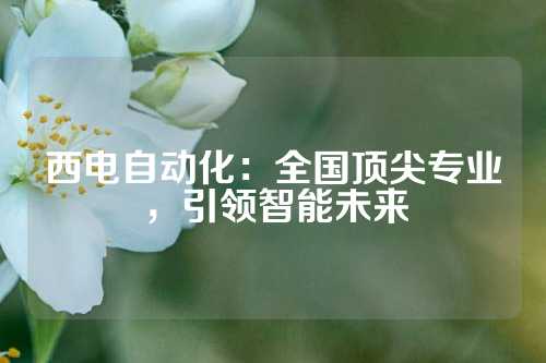 西电自动化：全国顶尖专业，引领智能未来
