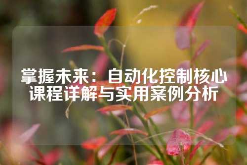 掌握未来:自动化控制核心课程详解与实用案例分析
