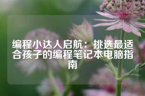 编程小达人启航：挑选最适合孩子的编程笔记本电脑指南