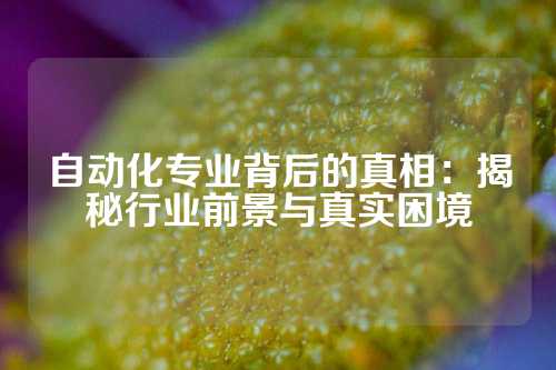 自动化专业背后的真相：揭秘行业前景与真实困境