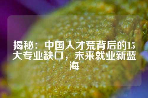 揭秘：中国人才荒背后的15大专业缺口，未来就业新蓝海