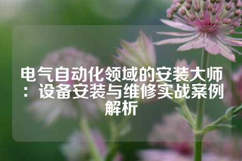 电气自动化领域的安装大师：设备安装与维修实战案例解析