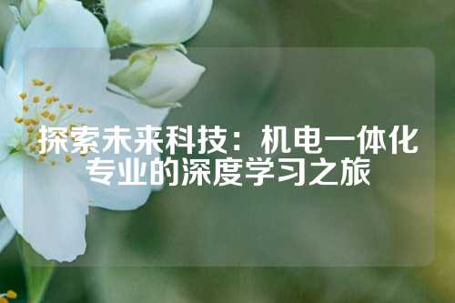 探索未来科技：机电一体化专业的深度学习之旅