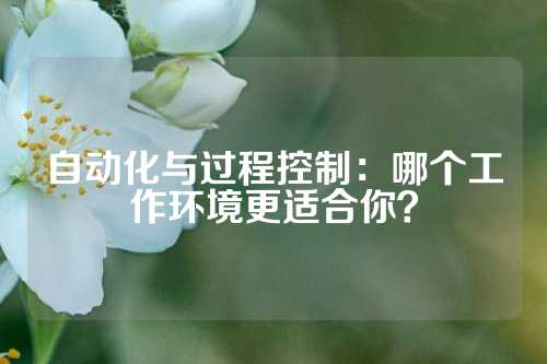 自动化与过程控制：哪个工作环境更适合你？
