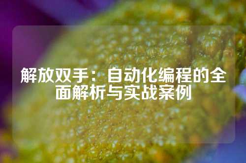 解放双手：自动化编程的全面解析与实战案例