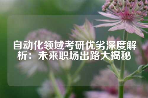 自动化领域考研优劣深度解析：未来职场出路大揭秘