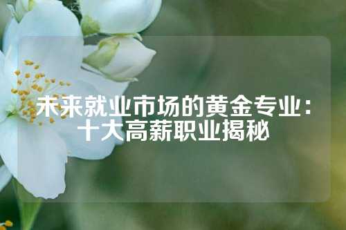 未来就业市场的黄金专业：十大高薪职业揭秘
