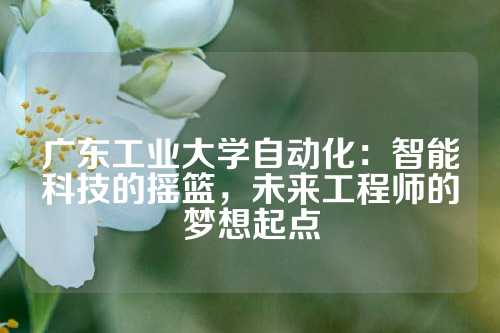 广东工业大学自动化：智能科技的摇篮，未来工程师的梦想起点
