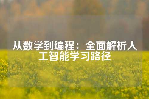 从数学到编程：全面解析人工智能学习路径