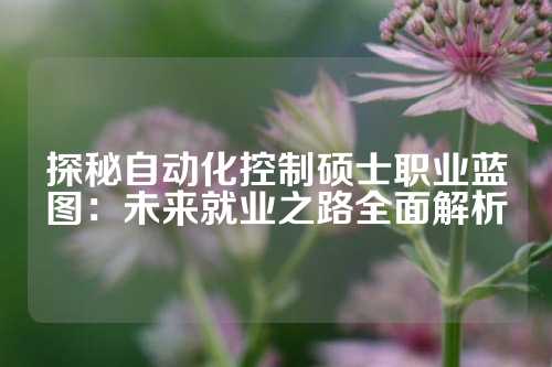 探秘自动化控制硕士职业蓝图：未来就业之路全面解析