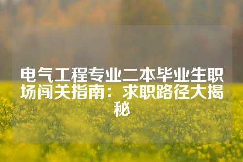 电气工程专业二本毕业生职场闯关指南：求职路径大揭秘