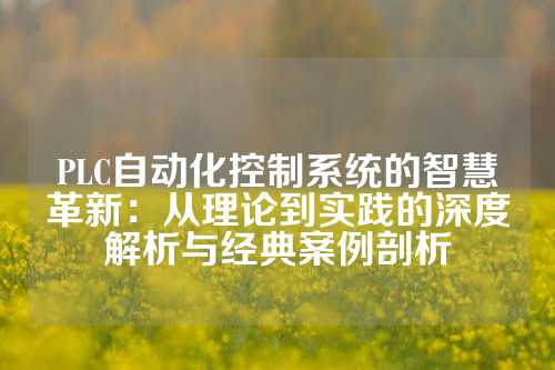 PLC自动化控制系统的智慧革新:从理论到实践的深度解析与经典案例剖析