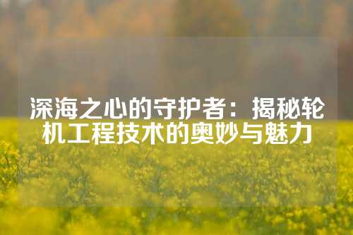 深海之心的守护者：揭秘轮机工程技术的奥妙与魅力
