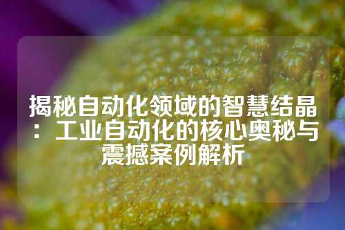 揭秘自动化领域的智慧结晶：工业自动化的核心奥秘与震撼案例解析