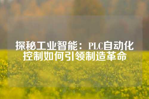 探秘工业智能：PLC自动化控制如何引领制造革命