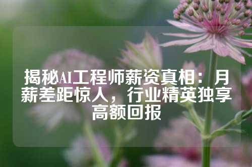 揭秘AI工程师薪资真相：月薪差距惊人，行业精英独享高额回报