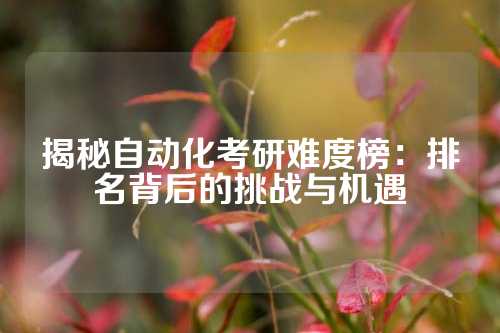 揭秘自动化考研难度榜：排名背后的挑战与机遇