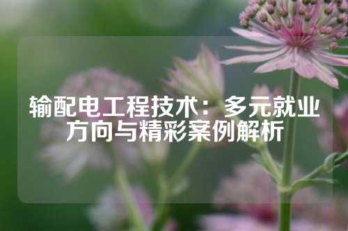 输配电工程技术：多元就业方向与精彩案例解析