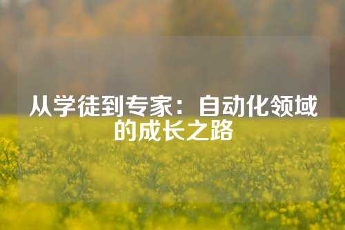 从学徒到专家：自动化领域的成长之路